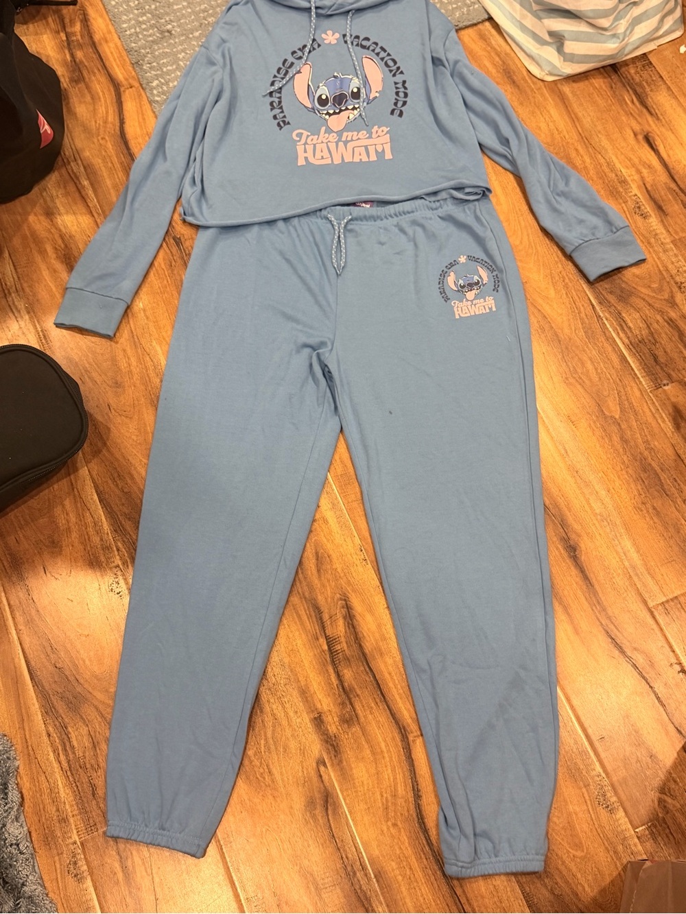 Disney Light Blue Stitch 'Take Me to Hawaii' Kids Lounge Set
